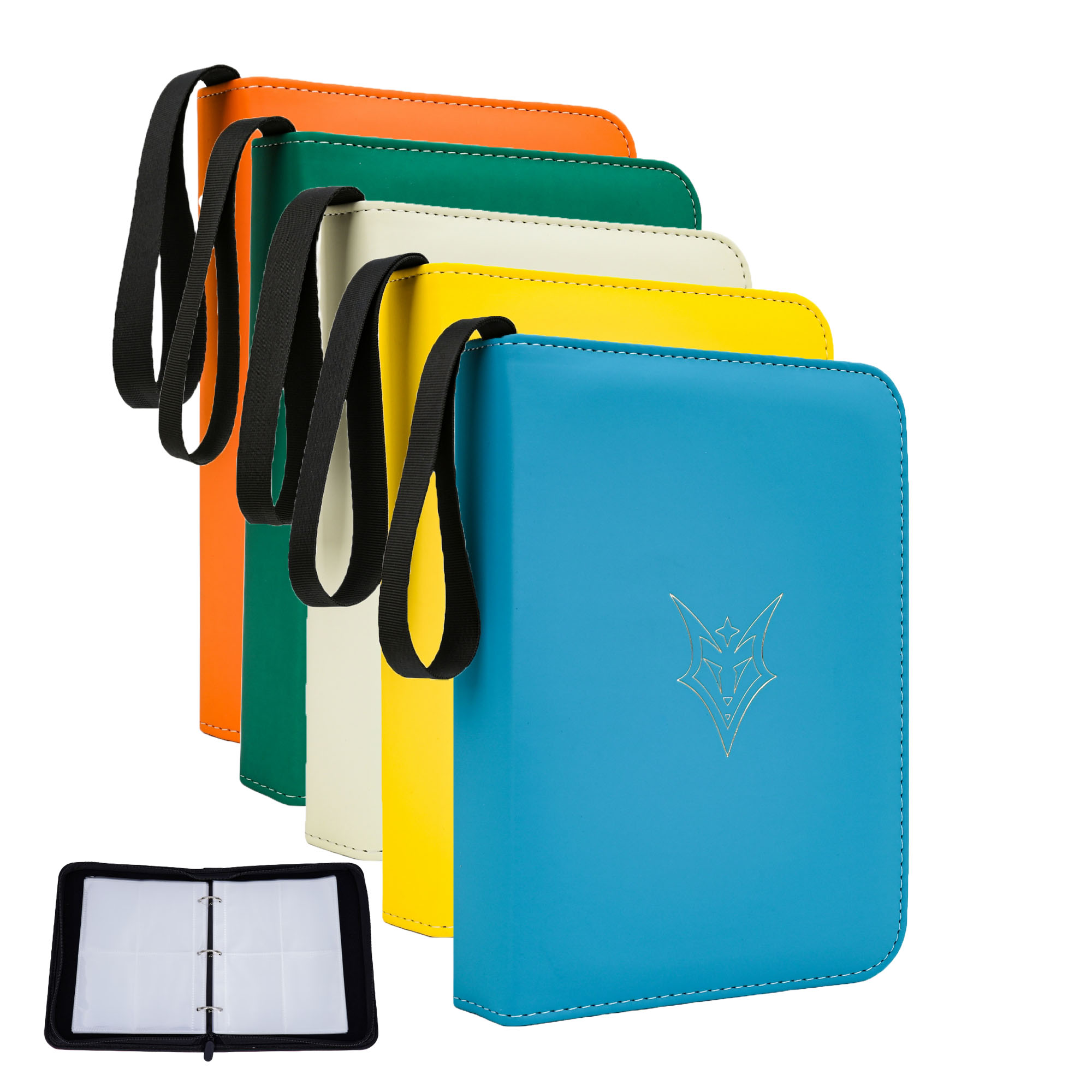 Pokemon Binder Card - トレーディングカードバインダー、4ポケットカードセットバインダー（写真アルバムセット、ゲームカード用）、50アクティビティページ、400ポケット、400枚収納可能