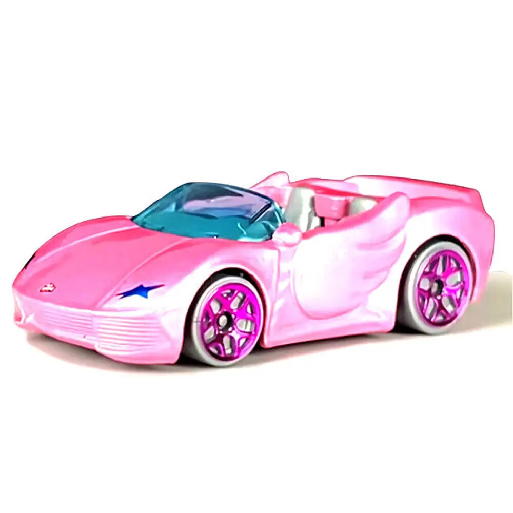 Mattel Toy Barbie - 子供用のおもちゃの車,ピンク色,バービー,空の車のモデル,DIY,トーンカー,HCX32-M7C5,64
