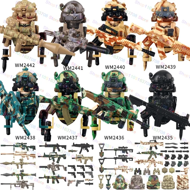 MOCミリタリーソルジャーアクションフィギュア人形ビルディン - Lego Minifigure Holder のレビューと価格